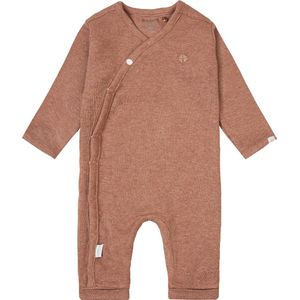 Noppies U Playsuit Ls Rib Nevis Jumpsuits Uniseks Baby, Melange koffie met melange