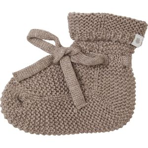 Noppies Slofjes Taupe Melange - Geschikt voor Kindjes 0-12 Maanden