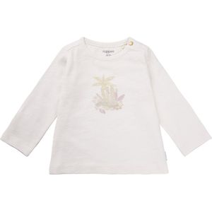 Noppies Novato Baby-meisjes T-shirt met lange mouwen en borstprint, Pristine - N021, 80 cm