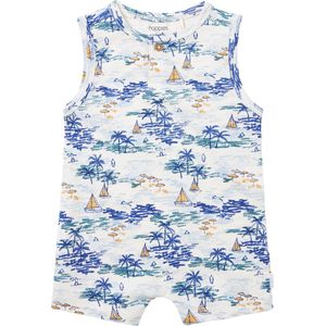 Noppies Baby Babyjongens jongens jongens Playsuit Mondovi All Over Print Overall, Pristine-N021, 50, Pristine - N021, 50 cm