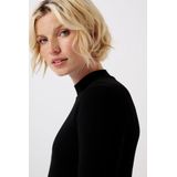 Noppies - Top Sira - Zwangerschapstop - Zwart - Ribstof