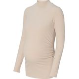 Noppies Ribgebreide Zwangerschapslongsleeve Sira van Gerecycled Polyester Beige