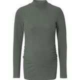 Noppies Ribgebreide Zwangerschapslongsleeve Sira van Gerecycled Polyester Olijfgroen