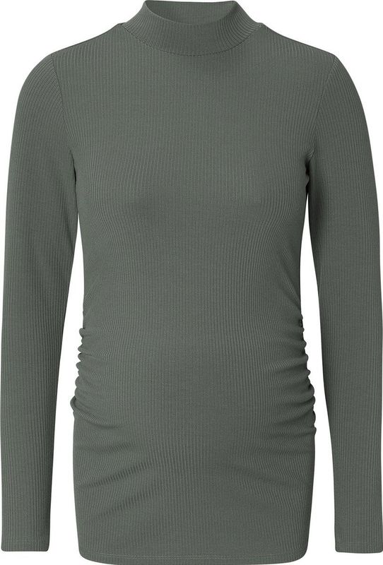Noppies Ribgebreide Zwangerschapslongsleeve Sira van Gerecycled Polyester Olijfgroen