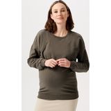 Noppies - Lesy - Zwangerschaps- en Voedingssweater - Olijfgroen