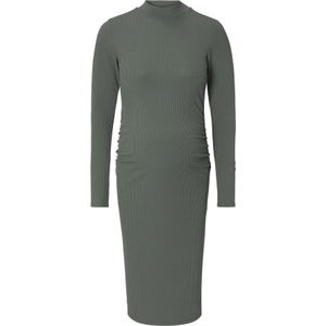 Noppies Ribgebreide Zwangerschapsjurk Aima van Gerecycled Polyester Olijfgroen
