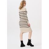 Noppies Gestreepte Gebreide Zwangerschapsjurk Vena met Biologisch Katoen Ecru/Zwart