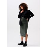 Noppies Ribgebreide Zwangerschapsrok Vija van Gerecycled Polyester Olijfgroen