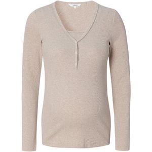 Noppies Amala Nachthemd - Taupe Melange - Materiaal: Rib