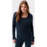 Noppies - Amala - Longsleeve Pyjama Top - Ribkatoen - Zwart