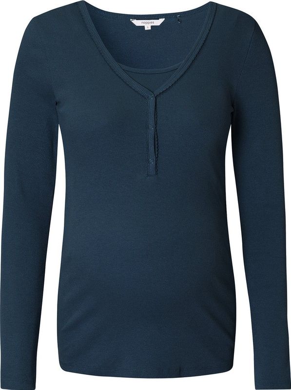 Noppies - Amala - Longsleeve Pyjama Top - Ribkatoen - Zwart