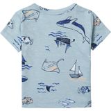 Noppies Baby T-shirt met All Over Print Blauw