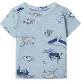 Noppies Baby T-shirt met All Over Print Blauw