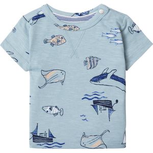 Noppies Baby T-shirt met All Over Print Blauw