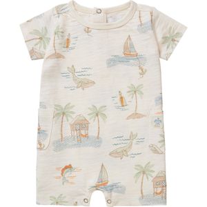 Noppies Babyjongens Boys Playsuit Boxford Allover Print rompertje voor peuters, Whisper White - P198, 50 cm