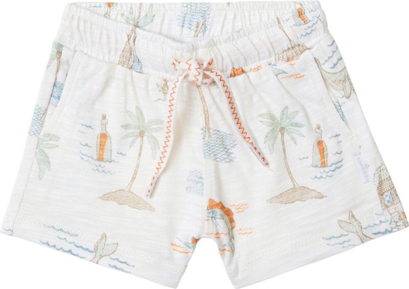 Noppies Boys Short Brookston allover print Jongens Broek - Whisper White - Maat 56