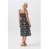 Noppies Nia Dress Sleeveless Allover Print Damesjurk, Zwarte grote bloem