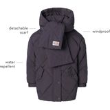 Noppies - Jinsha - Gewatteerde Jas - Navy/Donkergijs/Wit - Waterafstotend, Warm Gevoerd