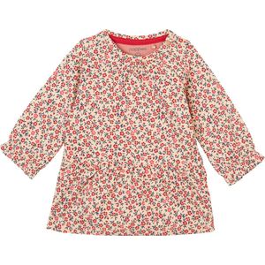 Noppies baby gebloemde baby jurk beige/rood