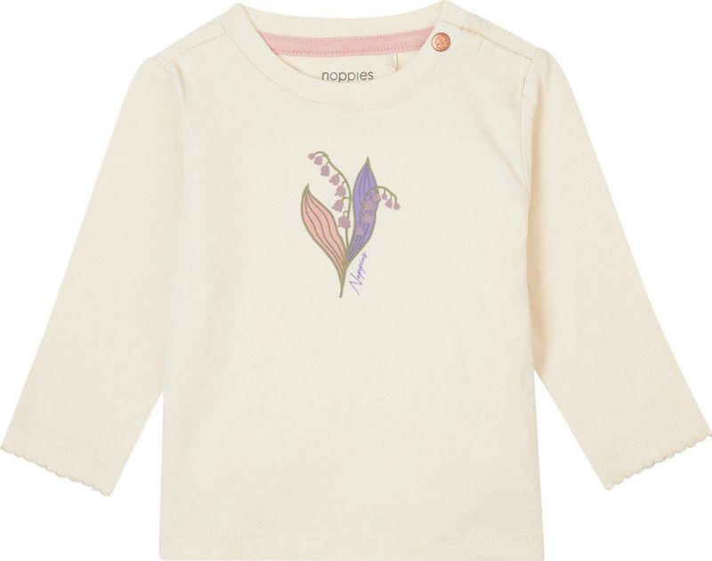 Noppies T-shirt met lange mouwen voor babymeisjes, Buttercream - P959, 56 cm