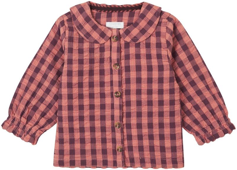Noppies Ferreira Blouse met lange mouwen voor babymeisjes, Old Rose - N242, 56 cm