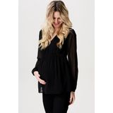 Noppies - Pargas - Blouse - Black - Katoen - Lange Mouwen