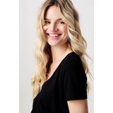 Banu - T-shirt - Korte Mouwen - Zwart - Katoen