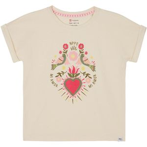 Noppies T-shirt voor meisjes met korte mouwen, Beige/Huid - P873, 116