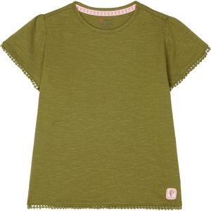 T-shirt - Effen - Katoen - Kwartmouw - Normale Pasvorm