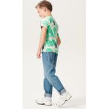 Noppies T-shirt Loudoun - Leaf Pattern - Off White - GRS-gecertificeerd