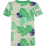 Noppies T-shirt Loudoun - Leaf Pattern - Off White - GRS-gecertificeerd