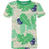 Noppies T-shirt Loudoun - Leaf Pattern - Off White - GRS-gecertificeerd