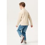 Noppies Lucas Poloshirt met lange mouwen voor jongens en jongens, Beige/Huid - N334, 98