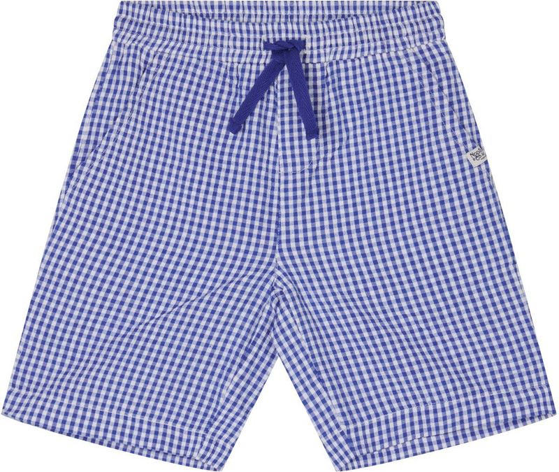 Noppies - Lynnwood - T-shirt - Medium Blue - Check Pattern - Knoopjes