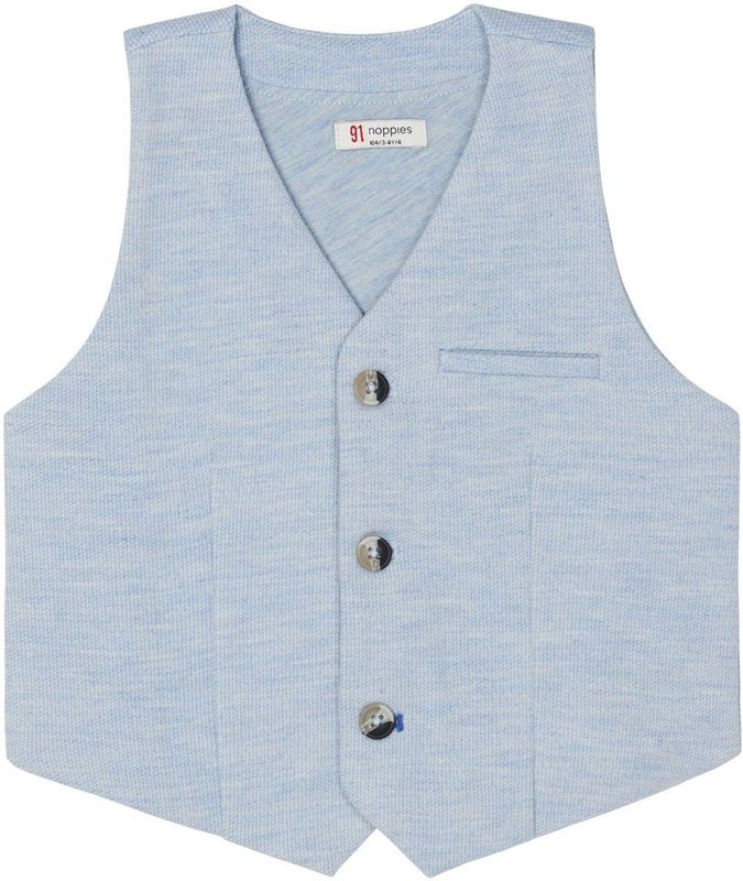 Noppies Vest Mersin - Blue Melange - Maat 74