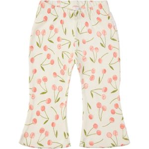 Noppies - Flared Babybroek - Ecru/Roze - Stretchkatoen