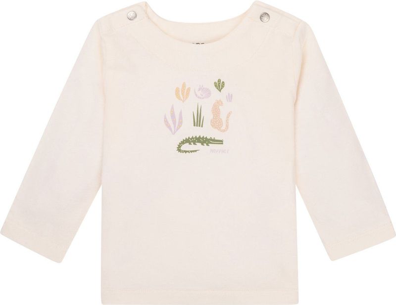 Noppies Unisex Baby Tee Omro T-shirt met lange mouwen, Whisper White - P198, 50 cm