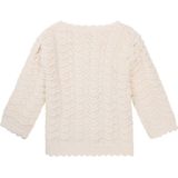 Noppies Merritt Gebreid vest voor babymeisjes, lange mouwen, Whisper White - P198, 50 cm