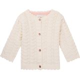 Noppies Merritt Gebreid vest voor babymeisjes, lange mouwen, Whisper White - P198, 50 cm