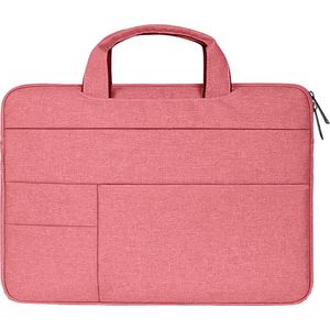 Laptoptas 14 inch - Spatwaterdichte Laptophoes & Laptop Sleeve met handvat - Roze