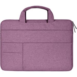 Laptoptas 15.4 inch - Spatwaterdichte Laptophoes & Laptop Sleeve met handvat - Paars