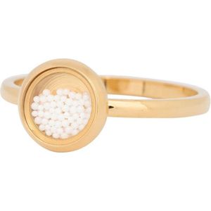 iXXXi JEWELRY - Vulring - White Balls - Goudkleurig - 2 mm - Maat 20