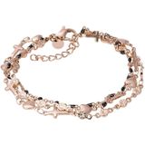 iXXXi Jewelry-Ghana-Armband-Zwart-Kralen-Rosé Goudkleurig
