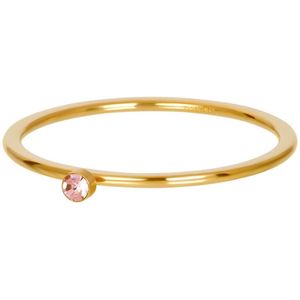 iXXXi Vulring 1 mm Pink 1 Stone Crystal Goud