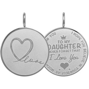 iXXXi Charm Pendant Daughter Love Big Zilver