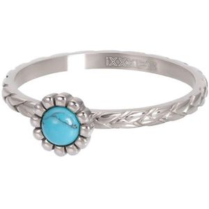 iXXXi - Vulring - Turquoise - Zilver - Edelstaal - Breedte 2 mm