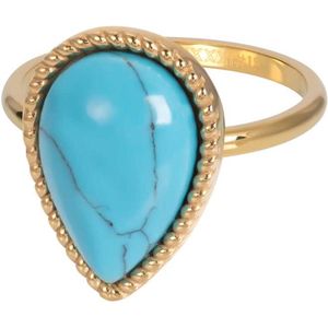 iXXXi - Rhapsody - Vulring - Goud - Edelstaal - Turquoise Marmerlook Steen