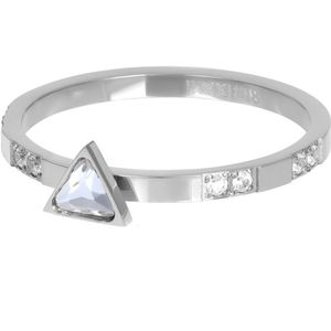 iXXXi jewelry vulring Expression Triangle zilverkleurig maat 20 (gewone ringmaat 22)
