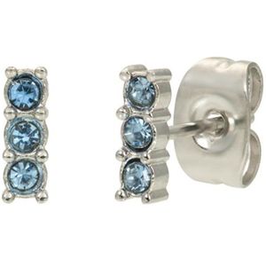 iXXXi Jewelry-Triple Stone Blue-Zilverkleurig-Dames Oorbellen
