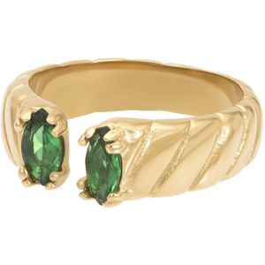 iXXXi Fame Ring Adore Emerald | Goud
